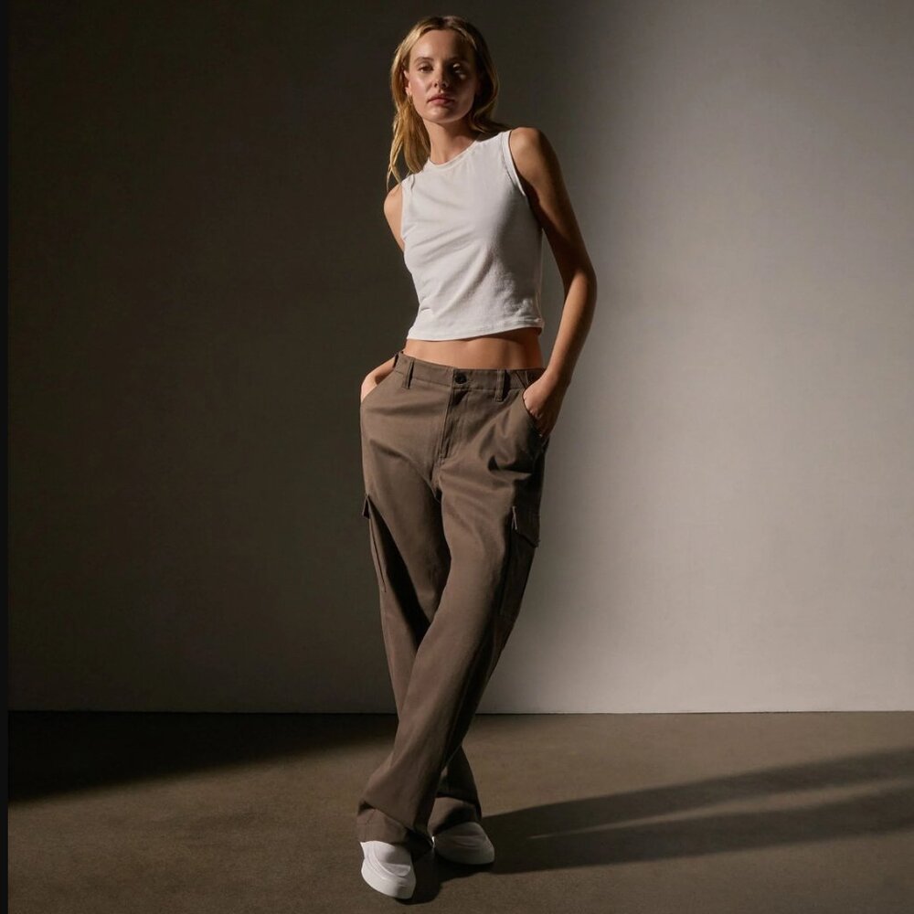 JAMES PERSE - Cashmere Touch Cargo Pant in Mushroom, size 3 (L)